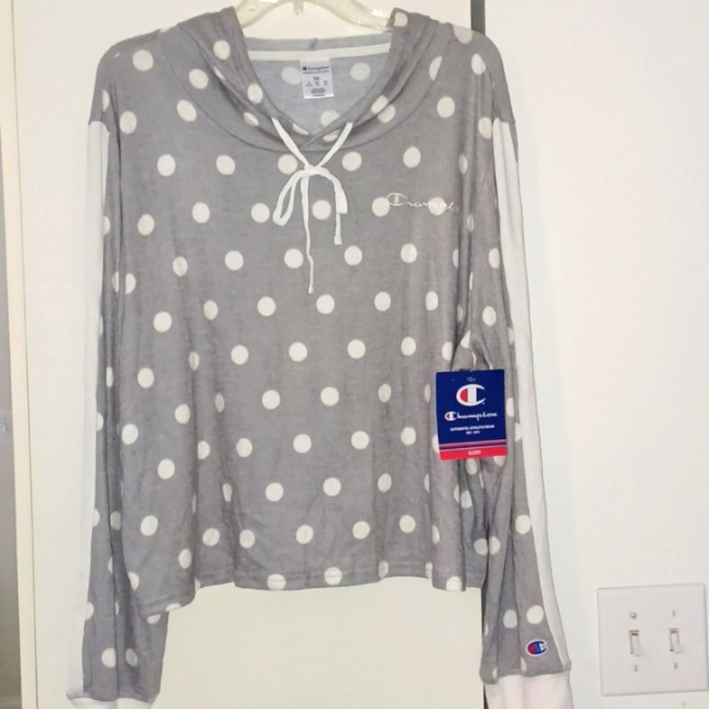 🐨CHAMPION CROPPED HOODIE & SHORTS HACCI LOUNGE PAJAMA SET - Picture 5 of 10
